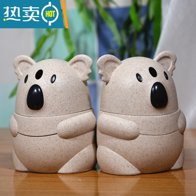 敬平卡通考拉牙签筒 手压自动创意可爱牙签盒家用简约客厅牙签罐便携 2个考拉牙签筒