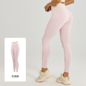 欧美瑜伽裤高腰提臀塑形健身跑步运动紧身裤女
