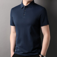 2025夏季新款短袖T恤男士翻领纯色夏新款中青年Polo衫上衣