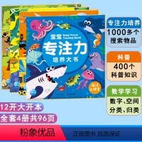 [正版]四册宝宝专注力培养大书训练书绘本思维逻辑训练书籍 益智游戏书3456岁 启蒙早教捉迷藏找不同全脑开发儿童观察力