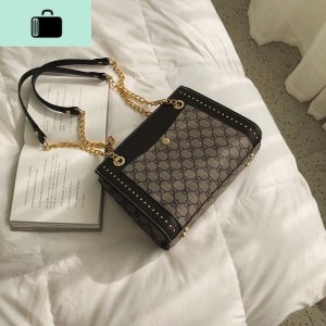 高级质感时尚印花包包女2020新款手提大容量单肩包百搭链条斜挎包NEW LAKE女士单肩包