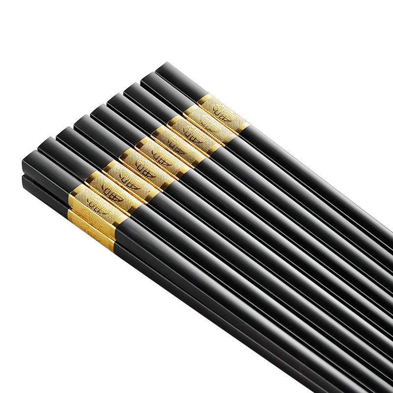 DERUIMAN耐高温中式不发霉高档家用合金筷子24cm 10双装
