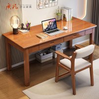 质凡书桌卧室简约电脑桌书房办公桌 140*55*75cm办公桌+椅子
