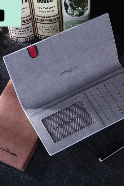 钱包男长款2019新款青年时尚票夹简约软皮夹子复古学生个性钱夹潮NEW LAKE