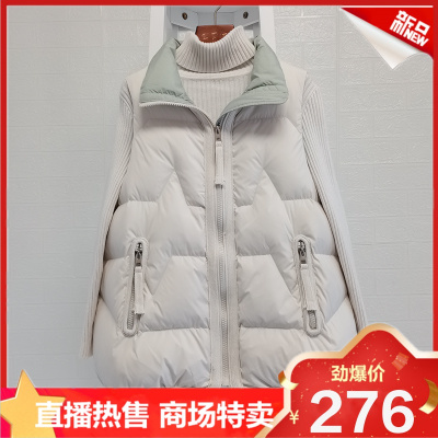 精品特卖-羽绒马甲女短款2021秋冬新款韩版宽松轻薄羽绒服背心马夹坎肩外套娅洛尔