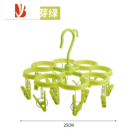 三维工匠防风晾衣架凉晒袜子内衣内裤婴儿童圆形带挂钩器多夹子家用