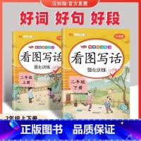 二年级上册+下册 [正版]看图写话二年级上册下册人教版 每日一练专项强化训练范文大全小学生看图说话入门到精通思维导图阅读
