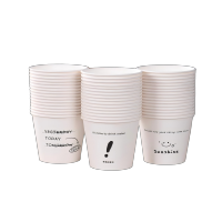 祥铁 ins风一次性纸杯子家用加厚加硬食品级高级感白色黑色办公室水杯 包