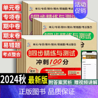 [全3册]语数(人教)+同步作文 二年级下 [正版]期末冲刺100分同步精练与测试一二年级三四五六年级上册下册语文数学英