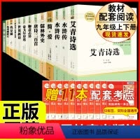 [人教版 13册]九年级上下册名著(含围城.人文 ) [正版]人教版全套5册 九年级必读名著艾青诗选和水浒传原著完整简爱