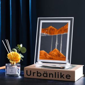网红流沙画摆件画框装饰品客厅高档次工艺品桌面小摆件办公室