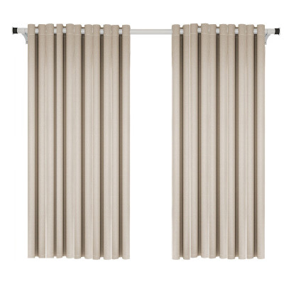 缎面弯条窗帘 窗帘 遮光窗帘 布艺窗帘 100*270cm 米