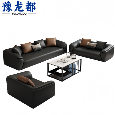 豫龙都沙发1+2+3+茶几套
