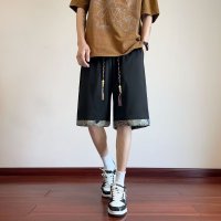 休闲短裤男士夏季薄款国潮刺绣透气运动宽松型篮球五分裤