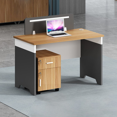 格具(GEJU) 职员桌办公桌简约屏风卡座员工位电脑桌单人位 1340*700*750mm