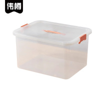 伟樽透明手提收纳箱加大号35.3*25.8*21.5cm个