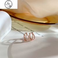 JiMi小鱼玫瑰金耳环小众设计感高级耳饰女夏天防过敏耳钉气质名媛耳扣