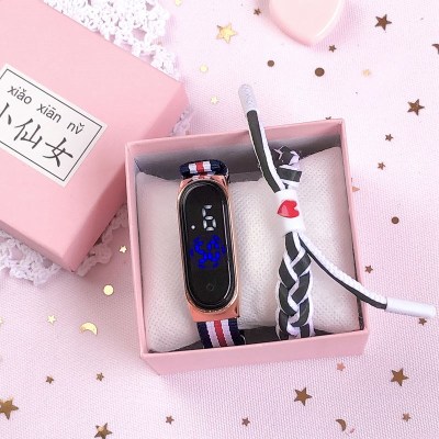 触屏防水运动表男韩版简约初中学生led手环潮流手表女学生电子表同款