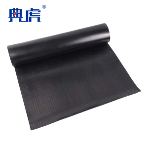 典虎 绝缘橡胶板 黑色条纹5mm*1m*5m 卷