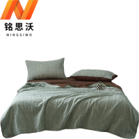 铭思沃三件套1.5*2.0m床 绿条纹 套