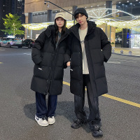 MESONGHUA羽绒服情侣冬季男女洋气显瘦外穿中长款防寒外套