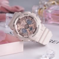 Casio旗舰店 卡西欧手表女G-SHOCK网红潮流星空独角兽防水运动学生电子女士石英表 非机械女表 GMA-S120