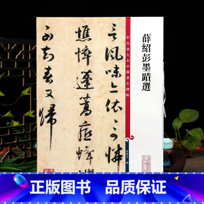 [正版]薛绍彭墨迹选彩色放大本中国著名碑帖繁体旁注孙宝文行书毛笔字帖书法临摹帖练习古帖拓本鉴赏书籍上海辞书出版社
