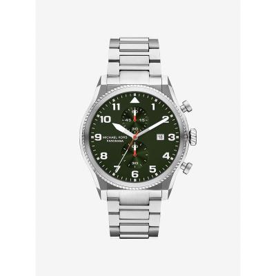 Michael Kors手表银色商务运动石英男表防水防刮橄榄腕表