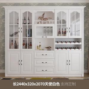 森美人定制欧式餐厅靠墙酒柜多功能客厅柜子展示柜简约现代餐边柜