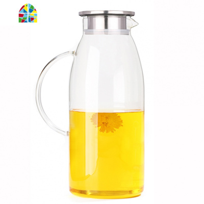 封后特大容量耐热防爆玻璃凉水杯盛储冷水壶装开水扎壶超大号凉壶2.8L FENGHO 2800ml企鹅壶+6只300凉水壶