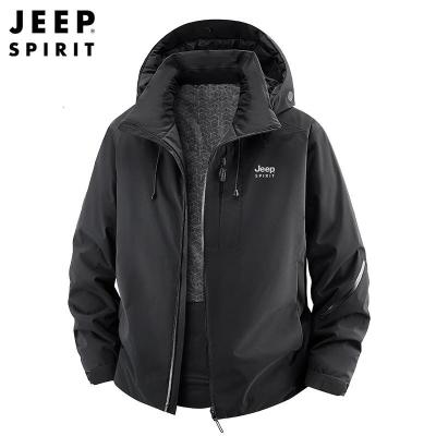 JEEPspirit冬季男士石墨烯棉衣加厚保暖棉服大码男装外套8313