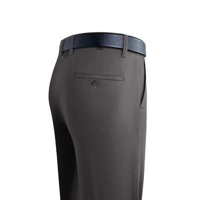 新疆长绒棉弹力休闲裤秋冬新款男士直筒中腰修身长裤子免烫休闲裤