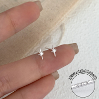 s925纯银星星耳钉女生小众个性时尚八芒星耳骨钉百搭气质耳环送女朋友老婆情人节七夕生日礼物