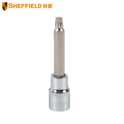 钢盾(SHEFFIELD) S015225 12.5mm系列100mm长花型旋具套筒T25[家用]