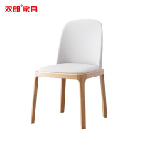 双朗 接待椅洽谈椅 SL-YHRT08 500*520*860mm 原木色+白色 把