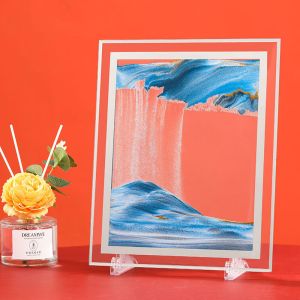 网红流沙画摆件画框装饰品客厅高档次工艺品桌面小摆件办公室