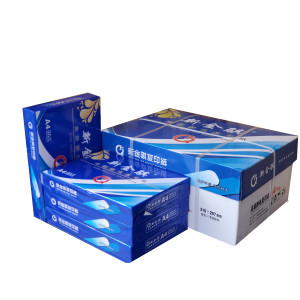 蓝色新金骐高级静电复印纸70g复印纸白纸草稿纸 整箱 70g-A4-8包装(4000张)