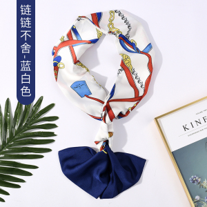 美帮汇姚晨小领巾女春秋款洋气时尚百搭装饰长条腰带小丝巾领带丝带