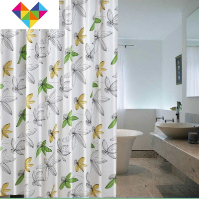 浴室卫生间防水淋浴帘子洗澡帘帘布隔断帘窗帘洗手间拉帘沐浴帘御蓝锦