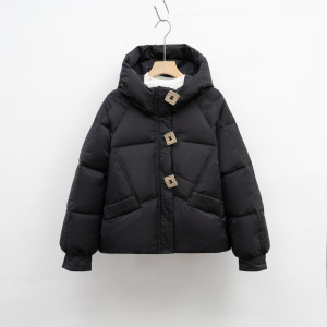 冬季新款韩版糖方扣羽绒服宽松学生小个子连帽面包服外套