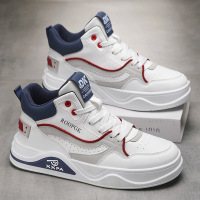 男士四季可穿时尚舒适透气平跟浅口拼色休闲百搭日常松紧带板鞋