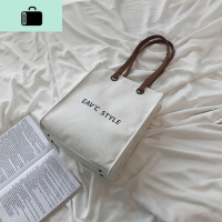 chic包包女2020新款潮港风手提包韩版ins帆布包购物袋单肩包女包NEW LAKE女士单肩包