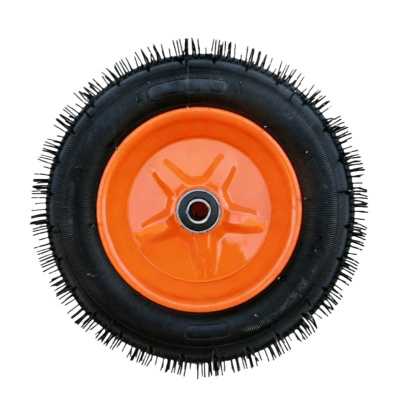 瑞季勤 手推车轮 老虎车轮子橡胶轮充气轮 14寸内孔20mm 个