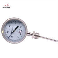 红旗 不锈钢耐震双金属温度计检测款WSSN-411 100℃ 个