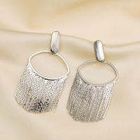 S925纯银瀑布超仙流苏耳钉女精致轻奢灵动爆闪欧美风夸张耳饰礼物送女朋友老婆情人节七夕生日礼物