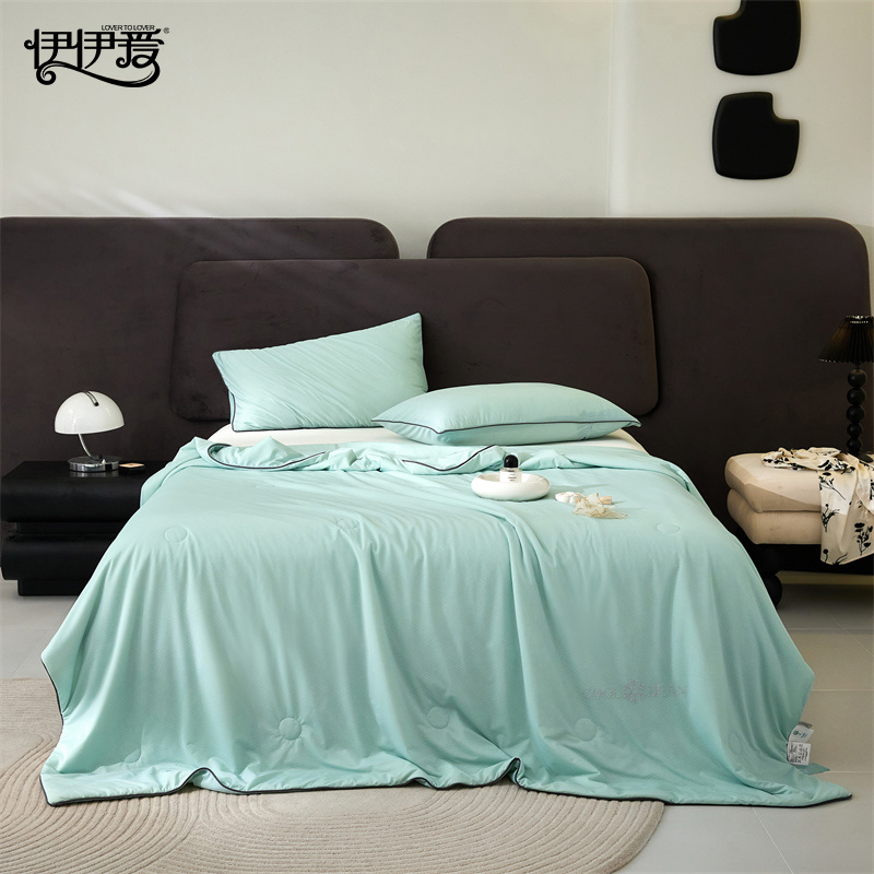 伊伊爱YZDLTDC241331八星凉感提花大豆夏被 果绿200*230cm/3.5斤(单位:条)