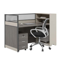 DXBG职员电脑桌现代简约员工位办公桌位桌椅结合屏风员工位单人位(含柜椅)