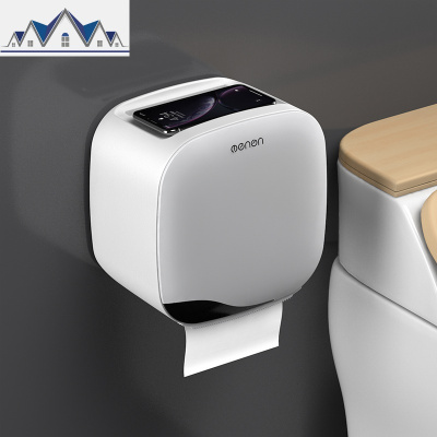 手纸盒卫生间厕所纸巾盒免打孔卷纸筒抽纸厕纸盒防水卫生纸收纳盒 三维工匠