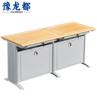 豫龙都 翻转电脑桌双人 张