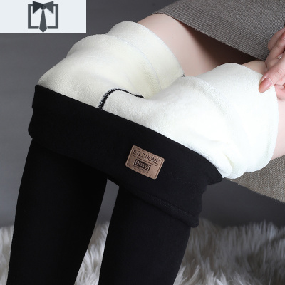 SUNTEK羔绒打底裤女秋冬加绒外穿春款东北一体裤大码胖mm加厚保暖棉裤打底裤